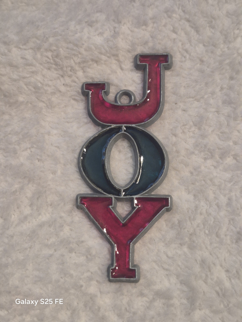 Vintage Joy Christmas Suncatcher Ornament